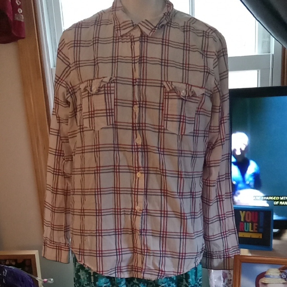 Plaid Button-Up Shirt